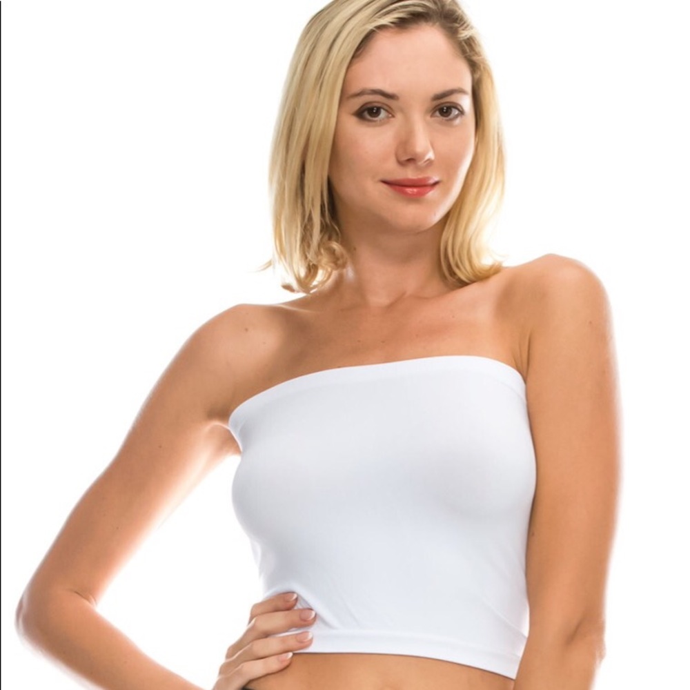 White Seamless Bandeau